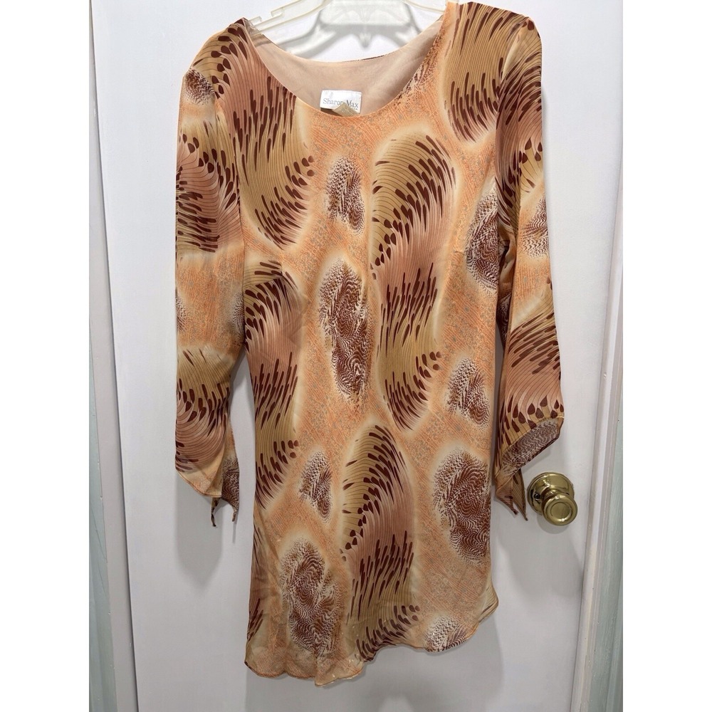 Women's Sharon Max Long Sleeved  Multicolor Tunic/Dress  Sz XL